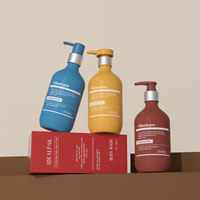 Vente en gros de flacons distributeurs en plastique PET de 500 ml pour l'emballage de shampooing, d'après-shampooing et de gel douche