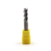 Fraise à queue en carbure à 3 cannelures non revêtue, polie, pour routeur CNC, finition de surface élevée pour l'usinage des alliages d'aluminium