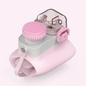 Bouteille d'eau pliable en silicone avec paille, facile à transporter, qualité alimentaire, pour les voyages en plein air - Product Image 2