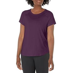 Vente en gros de t-shirts unis en polyester à manches courtes et col en O pour femmes, vêtements de sport pour femmes, fabrication d'usine, 100% - Product Image 4