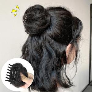 Bun Wig Flower Bun Women's Hair Clip Lazy Hair Bun Maker Fluffy Natural Half Bun High Temperature Wire Hair Material - Product Image 1