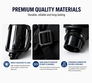 <span class=keywords><strong>Masque</strong></span> à <span class=keywords><strong>gaz</strong></span> industriel MF14 de haute qualité, respirateur facial complet réutilisable avec protection anti-chimique et anti-buée pour la peinture et la sécurité minière - Product Image 3