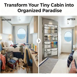 Magnetic Organizer 8 Pockets Over The Door Hanging Storage For Cruise Ships Travel Accessories <b>Shoes</b> Stainless Steel - Product Image 2