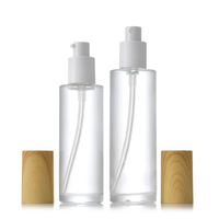 Flacon pulvérisateur en verre dépoli vide pour parfum, 30ml, 50ml, 100ml, avec couvercle en bois gravé, pour emballage cosmétique