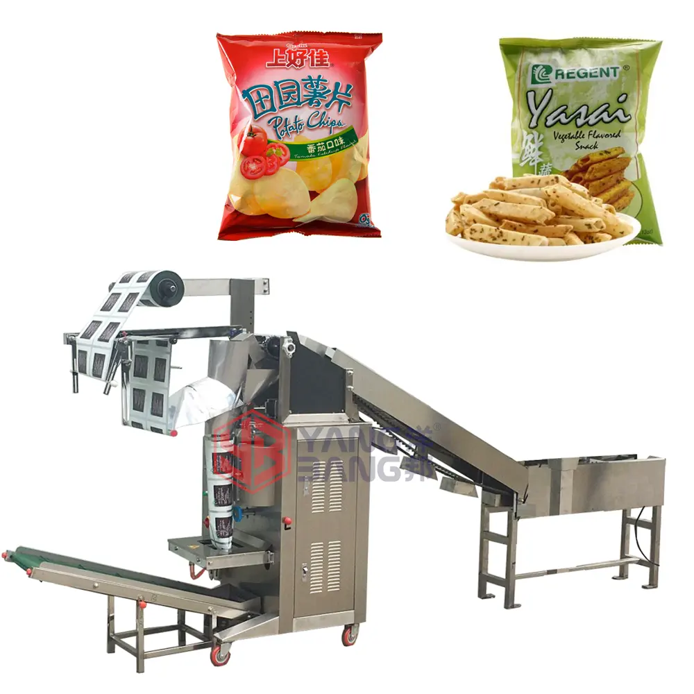 Snack Food Kartoffel Wegerich Bananen chips Verpackungs ausrüstung Preis Garnelen Pommes Frites Automatische Beutel verpackungs maschine