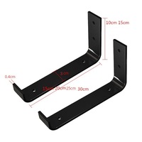 Étagère murale triangulaire en fer forgé de style minimaliste moderne, support de charge en forme de L, panneau en contreplaqué