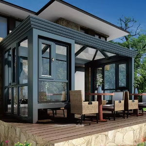 Kış bahçe Lowes cam kış bahçe özel kesim işleme hizmeti ile dört sezon alüminyum konservatuar ev Sunroom - Product Image 2