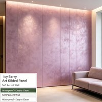 Article populaire : Panneau mural décoratif doré, panneau métallique à faible entretien pour mur d'entrée de villa, revêtement mural intérieur