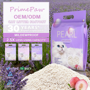 Primepaw Flushable sắn mèo xả rác siêu thấm mùi loại bỏ 100% tự nhiên thân thiện với môi sắn thực vật dựa trên màu trắng - Product Image 1