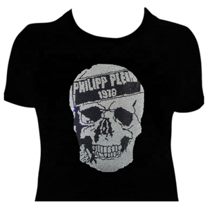 New Arrival Topz Verified Factory OEM ODM Custom Clothing Rhinestone t Shirt With <strong>Skull</strong> Men <strong>Tshirts</strong> - Product Image 3