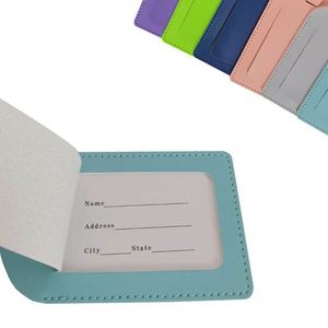 Etiqueta de Equipaje de Cuero PU Moderna y Duradera con Logotipo Personalizado, Porta-Direcciones para Maletas y Bolsas de Viaje, Accesorios de Viaje - Product Image 4