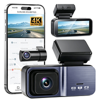 Caméra de tableau de bord 4K personnalisée en usine, double canal avant et arrière, écran 3,18'', contrôle via application WiFi, module de stationnement, DVR de voiture