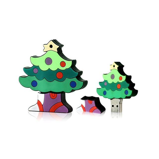 Christmas Gift Storage 64GB 32gb 16B 8GB 1Gb 2Gb Drives Card Usdt Pvc Usb Flash Drive