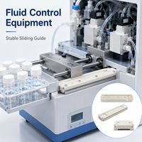 Pièces usinées CNC, rails coulissants en POM pour équipements de contrôle des fluides avec stabilité dimensionnelle, PEEK, PTFE, PVDF, nylon, PVC, ABS