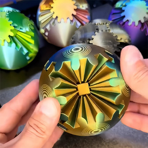 Luckykoo Balle d'engrenage imprimée en 3D, Cube Fidget Toy Gearsphere pour la relaxation et la gestion du stress et de l'anxiété - Product Image 3