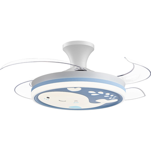 Ventilador de Techo LED con <span class=keywords><strong>Luz</strong></span> para Dormitorio Infantil, Decorativo, con Patrón Encantador, Aspas Plegables Retráctiles, Viento Suave, Motor de Corriente Continua - Product Image 4
