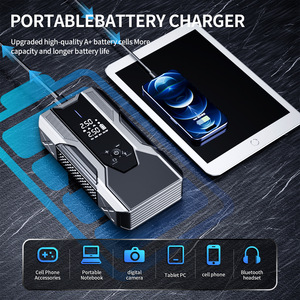 Новинка: Портативное пусковое устройство для автомобиля с функцией компрессора, аварийный инструмент, бустер для авто с LED-подсветкой - Product Image 3