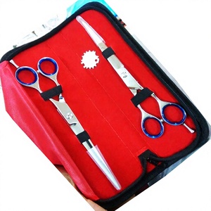 Juego de Tijeras Profesionales para Cabello Liso, Acero Inoxidable, Cuchillas Afiladas, Mango Largo, para Diestros, Uso en Salón, Estuche Rojo, Llave Incluida - Product Image 2