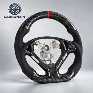 Volante de Coche de Fibra de Carbono Forjado Azul y Cuero Negro Personalizable Directo de Fábrica para Infiniti FX35 G25 G37 Q50 Q60 Q70 350Z - Product Image 1