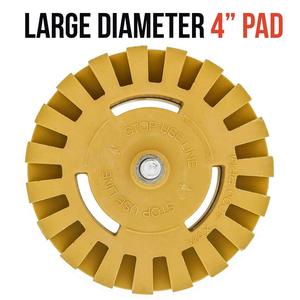 Kit de décapage d'autocollants pour <span class=keywords><strong>voiture</strong></span> avec roue à gomme de 4 pouces et adaptateur pour perceuse électrique, décolle les autocollants en quelques minutes, kit d'outils pour roue à gomme - Product Image 2