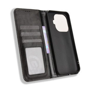 Funda de teléfono de cuero con diseño retro y hebilla magnética para Xiaomi 15T Pro - Product Image 3