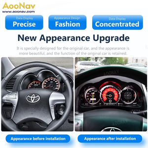 จอแสดงผล LCD ดิจิตอลสำหรับรถยนต์ Toyota Fortuner Hilux Vigo ปี 2005-2015 ชุดหน้าปัดแสดงผลเสมือนจริง มาตรวัดความเร็ว จอแสดงผลบนแผงหน้าปัดรถยนต์ - Product Image 2