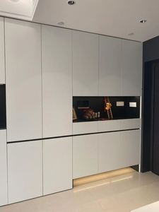 Hot Selling Modern Minimalist Style <b>Wooden</b> Wine Cabinet Custom Size Display for Restaurant Furniture for <b>Shoe</b> <b>Racks</b> - Product Image 3