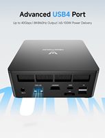 Pc Mini ramping Um690l Chipboard Minisforum, Pc Mini ramping Amd 9 6900hx Lpddr5 32gb 8k Output Video USB 4(8k) Seri Dp kapasitas dapat diperluas