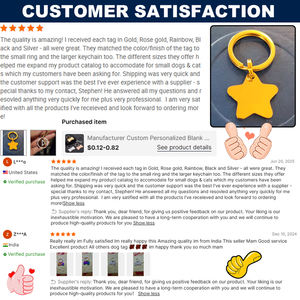 Placas de Identificación para Mascotas Fabricadas en Acero Inoxidable, Personalizables y en Blanco para Grabar, Llaveros, Collares y Colgantes - Product Image 5