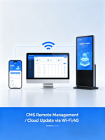 Smart 43 inch touchscreen Android digitaal signage display met cloudgebaseerd CMS voor commercieel gebruik, retail, video, winkelcentra en liften