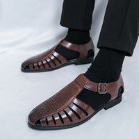 Sandal Pria Berkualitas Tinggi Model Silang dengan Tali Elastis, Sporty, Ringan, Kulit Sapi, Motif Grafiti, Empuk, untuk Musim Panas