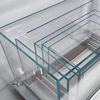 Vente directe d'usine, aquarium rectangulaire en verre 5 en 1, 63L, écologique, pour salon et salle à manger