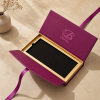 Boîte cadeau de luxe personnalisée Lbarley, boîte d'emballage en papier rigide avec ruban