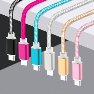 Cable de Carga Rápida Original de 1 m con Trenzado de Nailon USB 2.0 a Macho a Micro USB-C para Teléfonos Móviles - Product Image 1