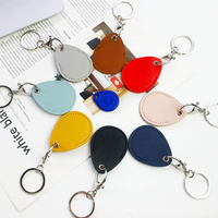 Mini porte-cartes d'accès en cuir PU simple porte-clés de fruits créatifs porte-clés de localisateur de cadeau mignon porte-clés