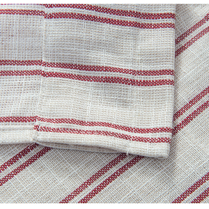 <span class=keywords><strong>Tenda</strong></span> di Lusso Isolante Ecologica in Lino a Righe Rosse, Stile Europeo-Americano, Motivo Corto, Oscurante con <span class=keywords><strong>Macramè</strong></span> per Cucina - Product Image 6