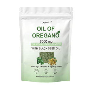 Capsules de Gélules Molles d'Extrait d'Origan et d'Huile de Nigelle Sativa (Graines Noires) à Marque Blanche, 300 unités, Énergisantes, Emballage OEM Personnalisé - Product Image 1