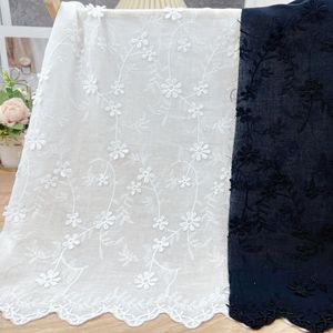 纯棉刺绣蕾丝面料Ins风格儿童服装提花面料 - Product Image 4