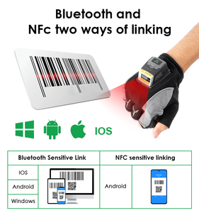 Effon Handfree Máy quét mã vạch 1D/2D Mini <span class=keywords><strong>Bluetooth</strong></span> găng tay máy quét mã vạch MS02 - Product Image 4