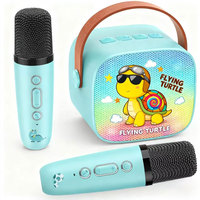 Machine de karaoké portable, mini enceinte avec micros sans fil, cadeau idéal pour enfants de tous âges, cadeau d'anniversaire, jouet pour chanter, fête