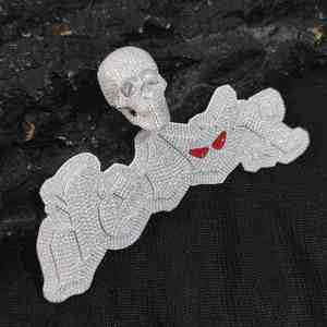 จี้เพชรโมอิสซาไนต์แบบวินเทจดีไซน์ใหม่สั่งทำพิเศษ ประดับเพชร VVS เงินแท้ 925 สำหรับผู้ชาย เครื่องประดับฮิปฮอป - Product Image 5