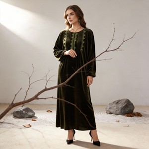 Vestido Abaya de Encaje de Alta Calidad, Diseño Personalizado, Elegante, para Mujeres Musulmanas, ODM - Product Image 2