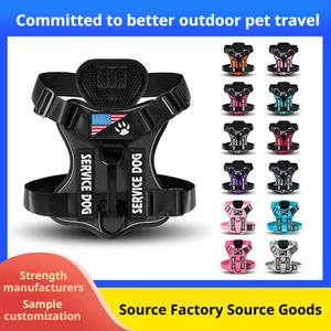 Grosir harnes anjing tugas berat tidak tarik Premium awet p-tali timbal latihan untuk anjing agresif besar hewan peliharaan Premium - Product Image 2