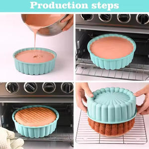 Moule en silicone pour gâteau au chocolat, pâtisserie, mousse, facile à démouler, écologique, grand et petit ensemble, fabrication artisanale OEM 2025 - Product Image 3