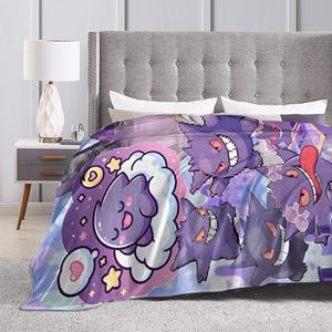 ผ้าห่มลายการ์ตูนเก็นการ์ ผ้าห่มฟลานเนลสำหรับเดินทาง สำนักงาน ห้องนั่งเล่น ขอ<span class=keywords><strong>ง</strong></span>ขวัญ อนิเมะ - Product Image 3