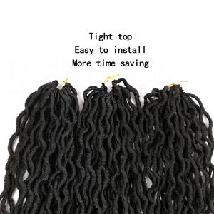 Extensiones de Cabello Ondulado de Crochet Sintético al por Mayor, de 14 a 24 Pulgadas, Estilo Gypsy Locs, Trenzado de Dreads, Ombre, Goddess Locs, Cabello Rizado - Product Image 3