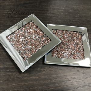 Saixin-posavasos decorativo, posavasos de cristal con diamantes, purpurina triturada, para bebidas, venta al por mayor - Product Image 3