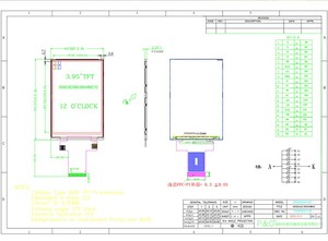 Polcd 3,95 pulgadas 4 "Resolución personalizada 320*480 Retroiluminación <span class=keywords><strong>LED</strong></span> ILI9488 Módulo de pantalla de panel <span class=keywords><strong>LCD</strong></span> - Product Image 6