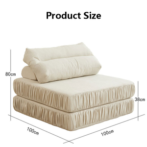 Sofá individual comprimido Fábrica al por mayor Moderno Color sólido Sofás plegables para sala de estar Sofá de terciopelo suave para el hogar <span class=keywords><strong>se</strong></span> <span class=keywords><strong>convierte</strong></span> <span class=keywords><strong>en</strong></span> <span class=keywords><strong>cama</strong></span> - Product Image 6