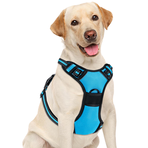 Arnés de chaleco para perro personalizado, cómodo, transpirable, ajustable, reflectante para seguridad nocturna, de malla de aire, nailon sólido, sencillo - Product Image 1